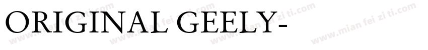 ORIGINAL GEELY字体转换